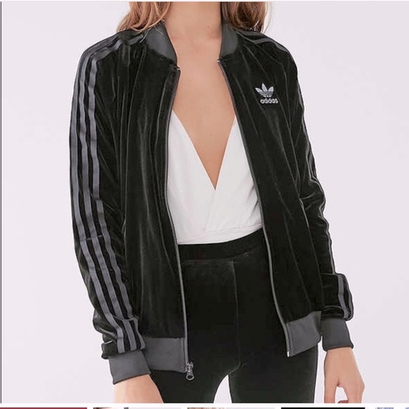 ADIDAS Velvet Vibes Superstar Track Jacket Retro 2000s Grey Lux Velvet Size XS - Picture 9 of 9